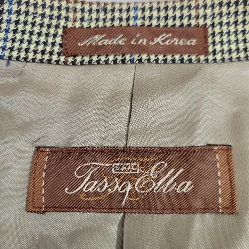 Tasso Elba Men's Blazer 44R 100% Pure New Wool‎ Vitale Barberis Canonico Italy